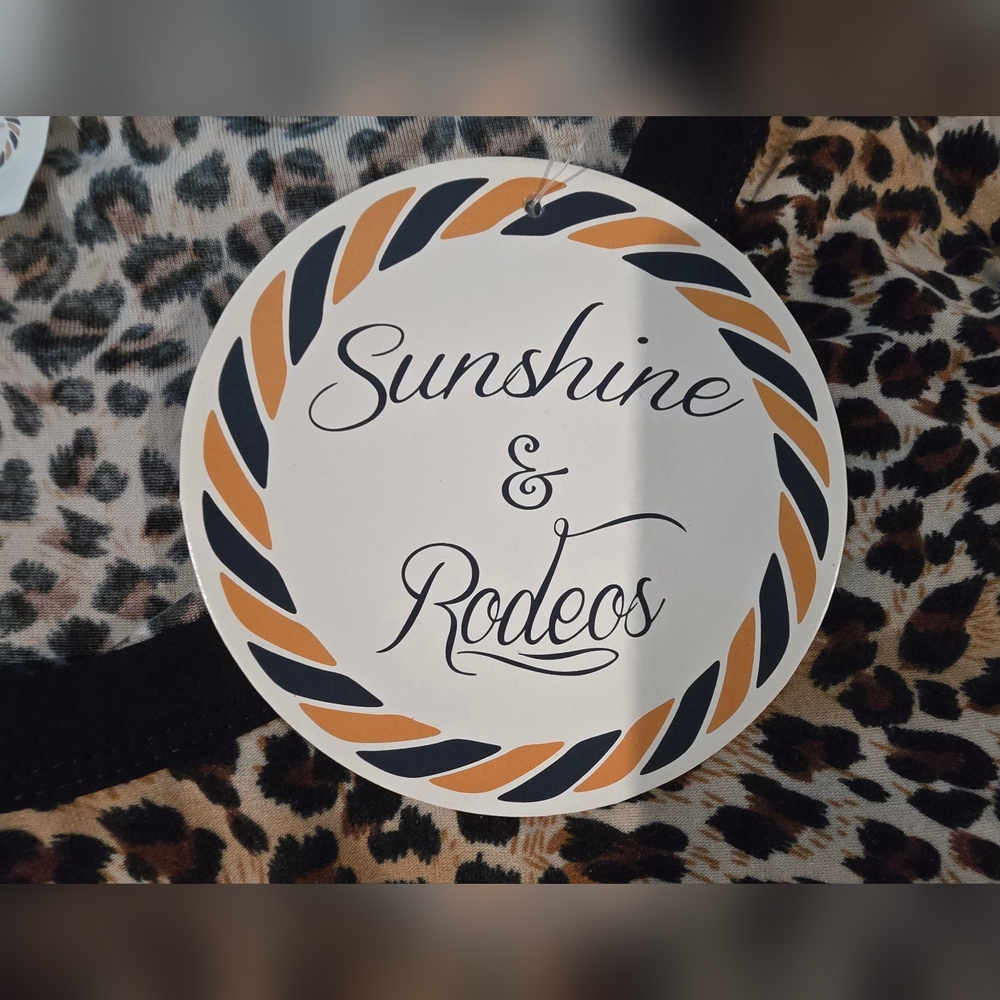 Sunshine & Rodeos Leopard and Striped Tank Top - Picture 2 of 7